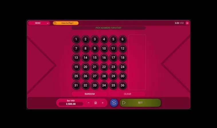 Tham Gia Keno U888 Thắng Lớn Với Phần Thưởng Hấp Dẫn 2 Giao diện chơi game nhanh Keno U888
