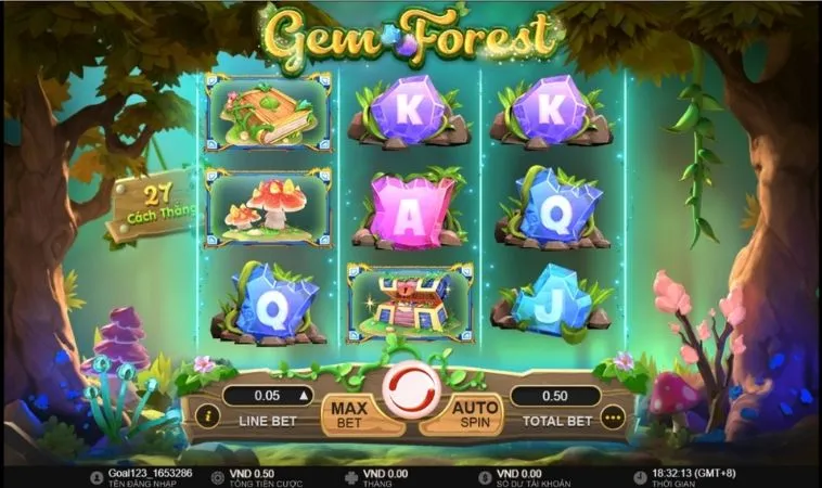 Giao diện chơi Nổ Hũ Rừng Xanh U888