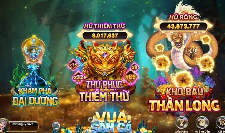Chinh Phục Vua Bắn Cá U888 Rinh Thưởng Khủng Hôm Nay 2 Các phòng chơi trong game Vua Bắn Cá U888